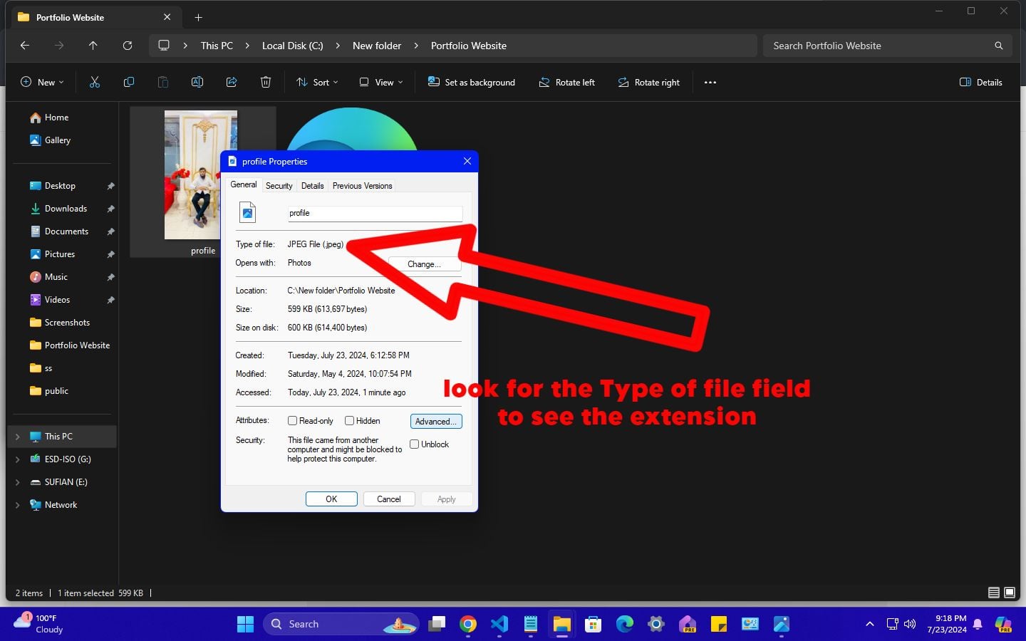 Check the Image Extension